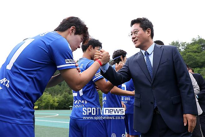 ▲ 한국대학축구연맹 박한동 회장 ⓒ곽혜미 기자