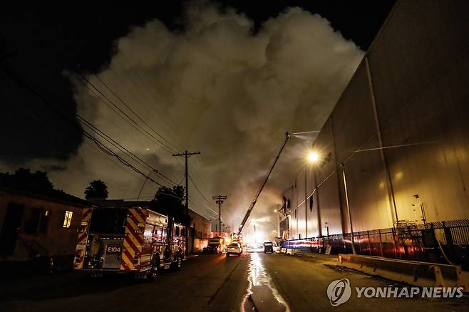 LA 보일화이츠 화재 당시 모습 [EPA=연합뉴스 자료사진. 재판매 및 DB 금지]