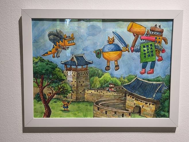 ▲ '처음이기에 더욱 특별한 이야기: 2026 발달장애인 그림 공모전' 학생부 최우수상 수상작. /박지혜 기자 pjh@incheonilbo.com