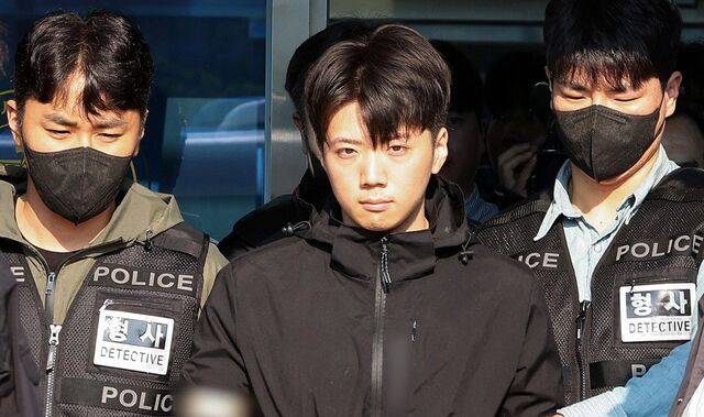 포토라인 선 '여고생 흉기 살인' 장윤기. 연합뉴스