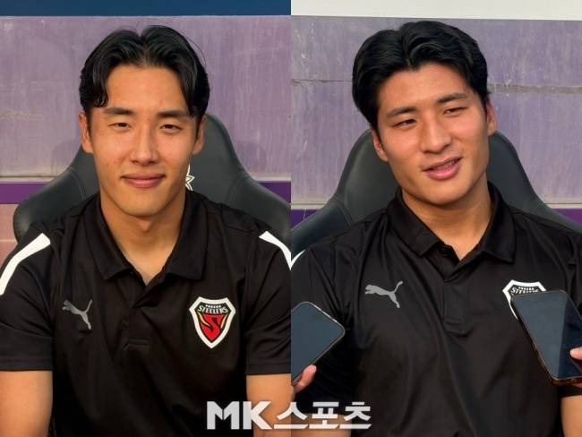 역대급 내기 중인 포항스틸러스의 어정원(왼쪽)과 조상혁(오른쪽). 사진=김영훈 기자
