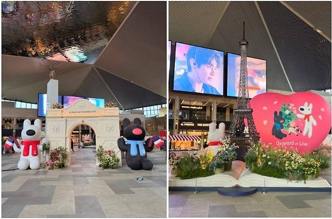 개선문과 에펠탑 포토존.  /사진= 강예신 기자