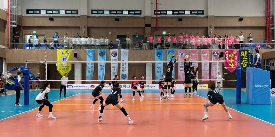 12일 포항여중-대구일중 준결승전 [한국중고배구연맹 제공]