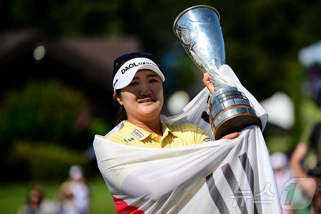 유해란은 KPMG 위민스 PGA 챔피언십과 아문디 에비앙 챔피언십에서 우승했다. ⓒ AFP=뉴스1