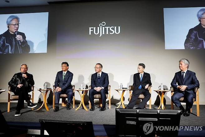 젠슨 황 엔비디아 CEO, 일본 제조업계와 협력 발표 [로이터=연합뉴스. 재판매 및 DB 금지]