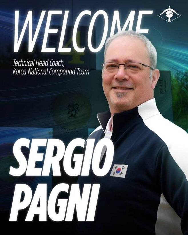 출처:대한양궁협회 SNS / 이탈리아 출신 세르지오 파그니 컴파운드 대표팀 기술 감독