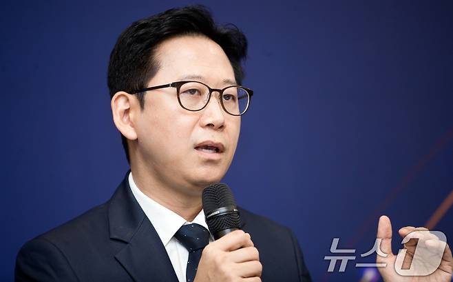 배경훈 부총리 겸 과학기술정보통신부 장관이 20일 오전 세종특별자치시 정부세종청사에서 열린 '과학기술정보통신부 기자간담회'에서 취임 1주년 소회를 밝히고 있다. (과학기술정보통신부 제공. 재판매 및 DB금지) 2026.7.20 ⓒ 뉴스1