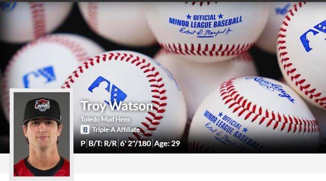 트로이 왓슨./Milb.com 홈페이지 캡처