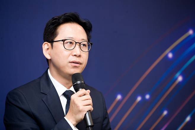 배경훈 부총리 겸 과학기술정보통신부 장관 배경훈 부총리 겸 과학기술정보통신부 장관이 20일 오전 세종특별자치시 정부세종청사에서 열린 '과학기술정보통신부 기자간담회' 에서 취임 1주년 소회를 밝히고 있다. [과학기술정보통신부 제공. 재판매 및 DB 금지]