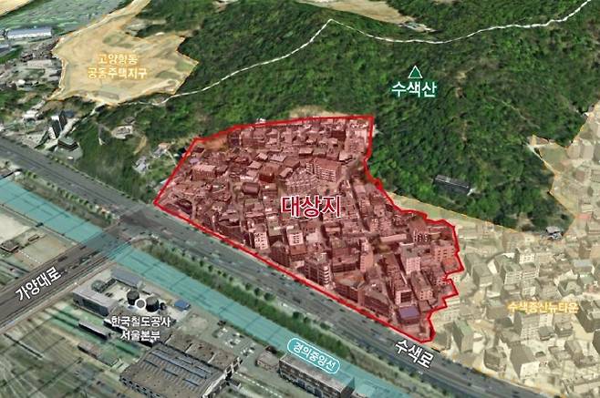 옛 수색14구역 대상지 위치도. 은평구 제공