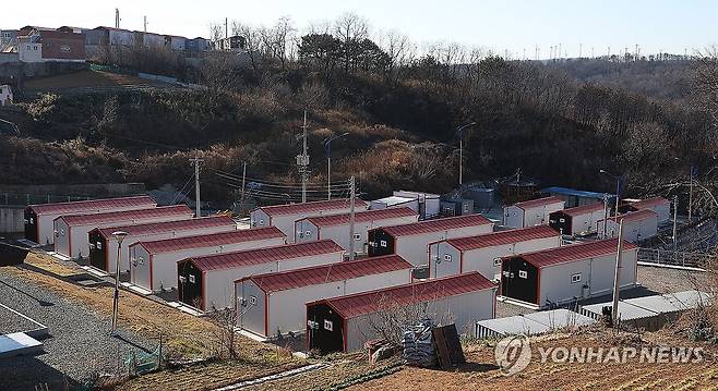 경북 영덕의 산불 이재민 임시주택 [연합뉴스 자료사진]