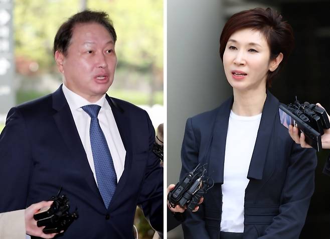 최태원 SK그룹 회장과 노소영 아트센터 나비 관장 [연합]
