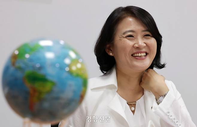 박지혜 더불어민주당 의원이 지난 22일 국회 의원회관에서 경향신문과 인터뷰하고 있다. 박민규 선임기자