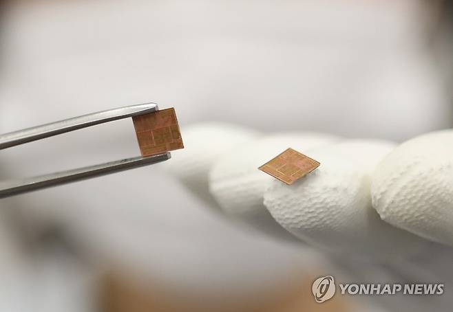 LG이노텍, 'RF-SiP' 기판 공개 (서울=연합뉴스) LG이노텍은 지난 16일 서울 강서구 마곡 본사에서 미디어 테크데이를 열고 이 같은 내용의 패키지솔루션 사업 전략을 공개했다. 
    사진은 코퍼 포스트(Cu-Post) 기술을 적용한 RF-SiP 기판. 2026.6.17 [LG이노텍 제공. 재판매 및 DB 금지] photo@yna.co.kr