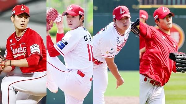 (왼쪽부터) SSG 랜더스 최용준, 이준기, 김도현, 변건우. /SSG 랜더스 제공