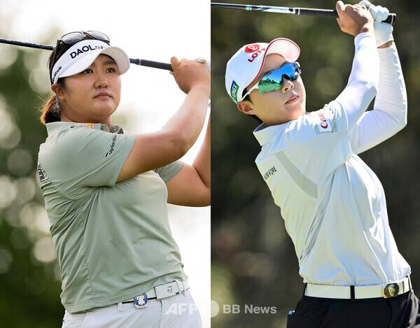 2026년 미국여자프로골프(LPGA) 투어에서 활약하는 유해란, 김효주 프로. 사진제공=ⓒAFPBBNews = News1 (사진을 무단으로 사용하지 마십시오.)