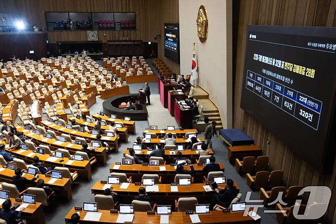 주호영 국민의힘 의원이 30일 서울 여의도 국회에서 열린 제437회 국회(임시회) 제3차 본회의에서 형사소송법 일부개정법률안(대안)에 대한 무제한토론(필리버스터)을 하고 있다. 2026.7.30 ⓒ 뉴스1 유승관 기자
