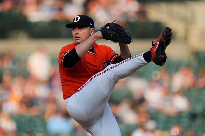 디트로이트 타이거스에서 LA 다저스로 트레이드 된 MLB 최고 좌완투수 타리크 스쿠발. 사진=AP PHOTO