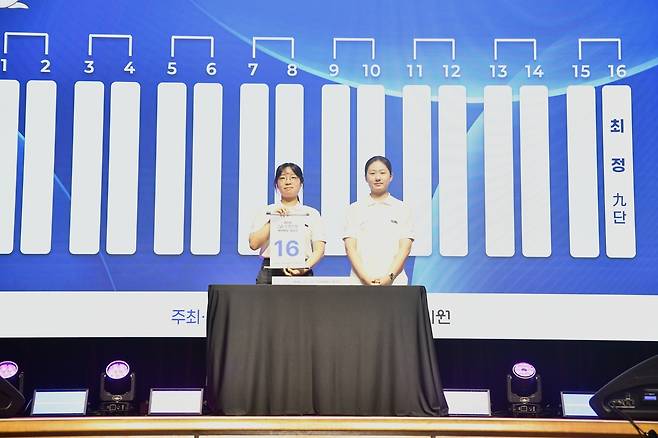 대진 추첨하는 최정(왼쪽) 9단과 김은지 9단 [한국기원 제공. 재판매 및 DB 금지]