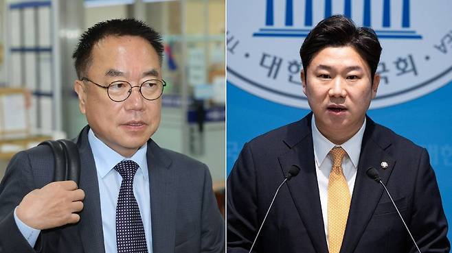 서범수 국민의힘 의원(왼쪽)·진종오 국민의힘 의원(오른쪽) 출처: 뉴스 1