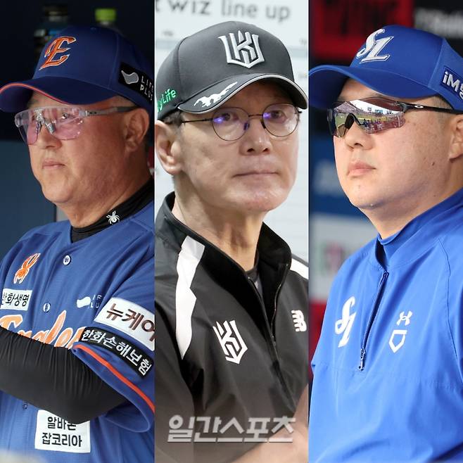 한화 김경문-KT 이강철-삼성 박진만 감독. IS 포토