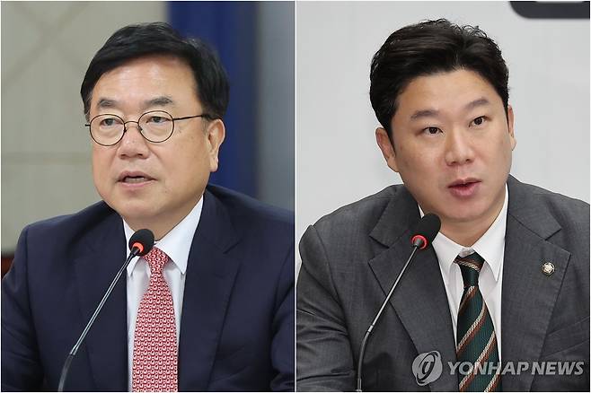 국민의힘 서범수·진종오 의원 [촬영 김동민 박동주]