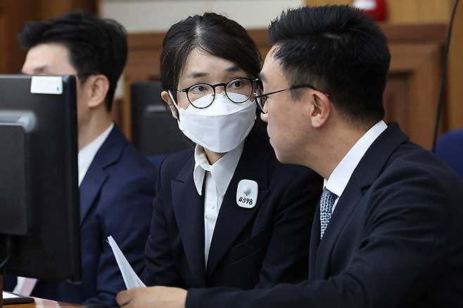 법정 출석한 김건희 / 사진=연합뉴스
