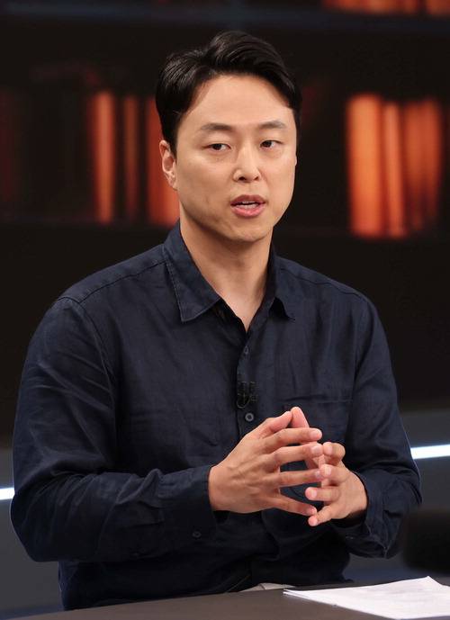 정영훈 엑스엘에이트 대표가 매경과 인터뷰하고 있다.  한주형 기자