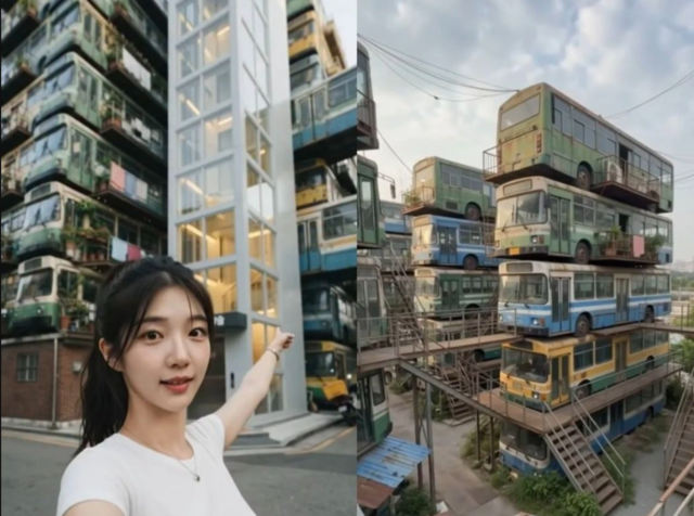 SNS 등에서 확산하고 있는 버스하우스 조롱 밈. 엑스