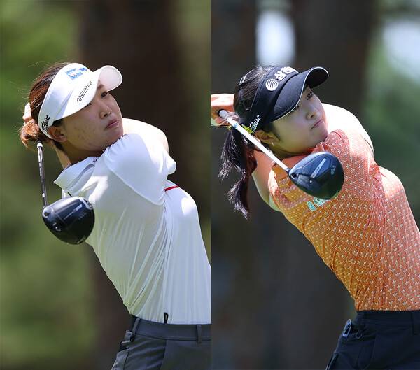 2026년 한국여자프로골프(KLPGA) 투어 제13회 제주삼다수 마스터스에 출전한 김민솔, 서교림 프로. 사진제공=KLPGA (사진을 무단으로 사용하지 마십시오.)
