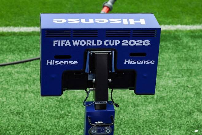 2026 FIFA 북중미 월드컵 경기장에 설치된 VAR. AFP=연합뉴스
