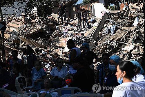 콜롬비아 칼리 지진피해 건물 붕괴 현장 [AFP=연합뉴스 자료사진 제공]