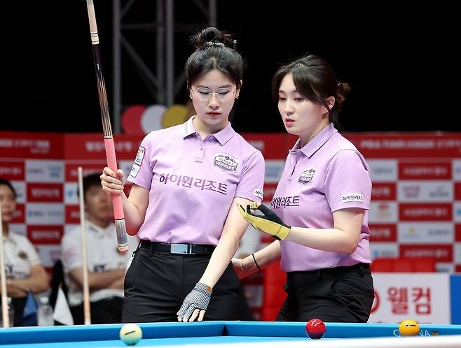 하이원리조트 이미래와 강지은 [PBA 제공. 재판매 및 DB 금지]