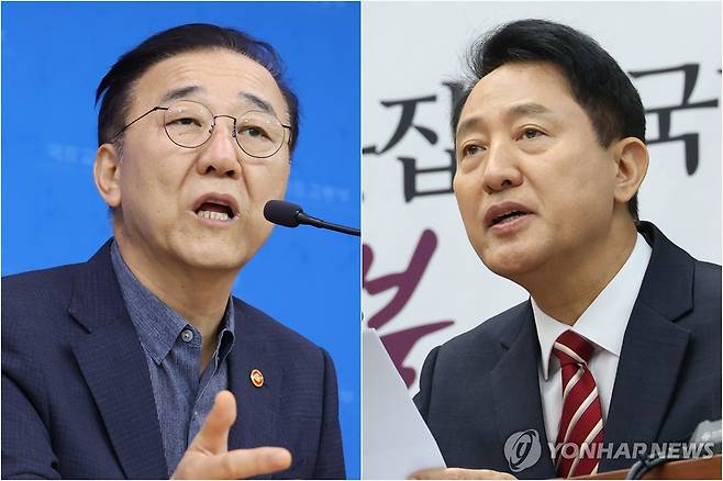 김윤덕 국토교통부 장관(왼쪽)과 오세훈 서울시장 [연합뉴스 자료사진]