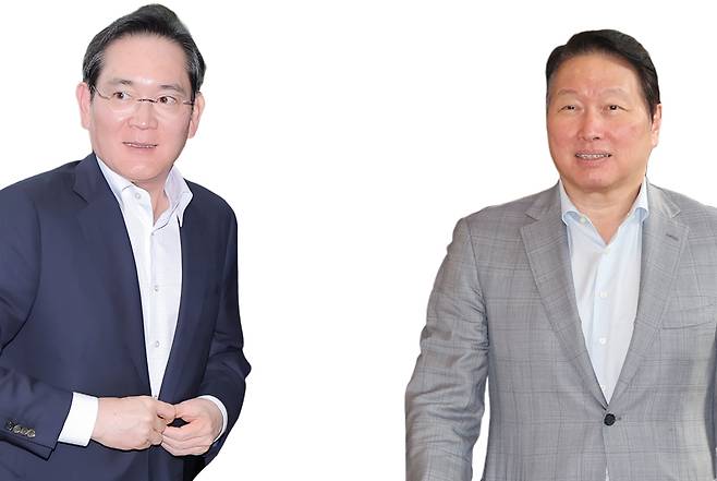 이재용 삼성전자 회장, 최태원 SK그룹 회장 ⓒ연합뉴스