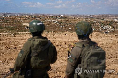 가자지구의 이스라엘군 병사들 [AP 연합뉴스. 재판매 및 DB 금지]