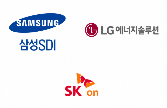 삼성SDI CI, LG에너지솔루션 CI, SK온 CI [사진=각사]