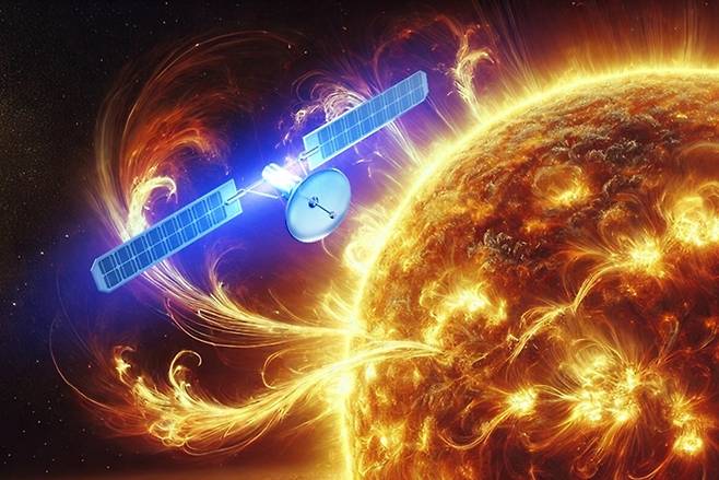 VEST를 이용한 대표적 성과는 지난해 8월 국제학술지 '네이처(Nature)'에 발표된 연구다. 연구 내용은 '핵융합 실험과 우주 플라즈마 이론의 융합연구를 통한 다중 스케일 연계(Multiscale Coupling) 현상'의 입증이다. 다중 스케일 연계 현상이 발생하는 곳은 바로 우주의 태양이다. / 생성형 AI로 제작한 이미지
