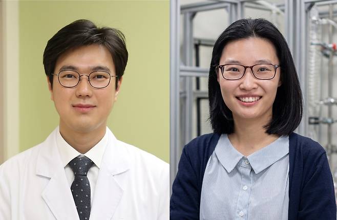 이준엽 서울아산병원 안과 교수(왼쪽)와 홍선기 대구경북과학기술원 화학물리학과 교수.(서울아산병원 제공)