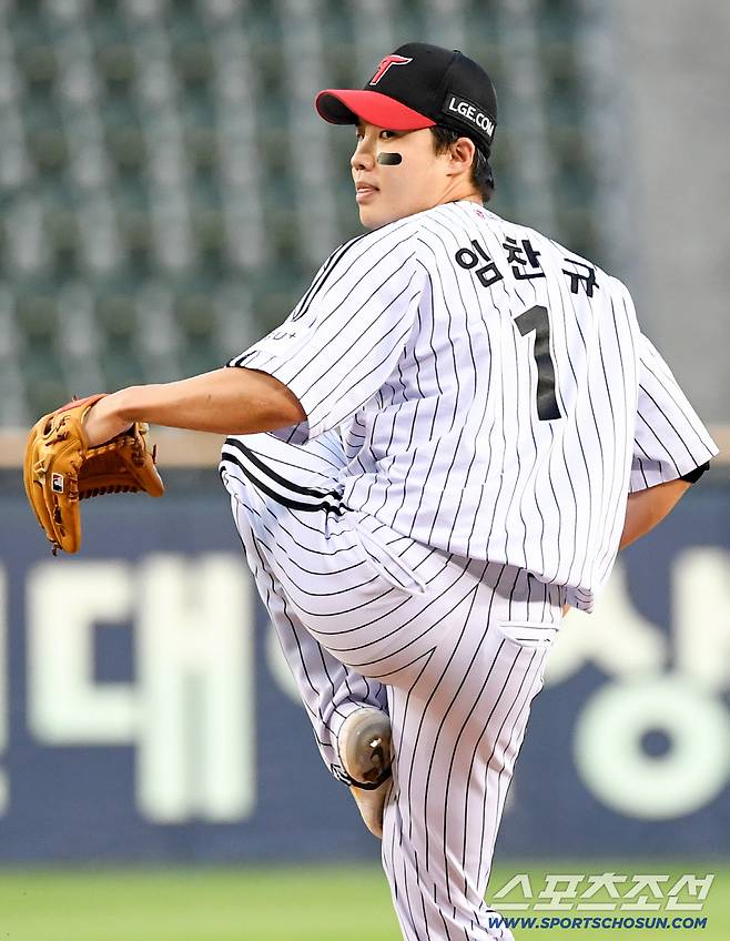 18일 잠실구장에서 열린 LG와 KT의 경기. LG 임찬규가 역투하고 있다. 잠실=박재만 기자 pjm@sportschosun.com/2026.08.18/