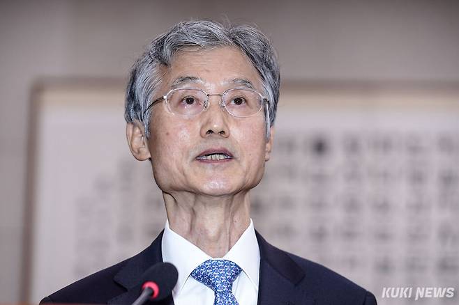 조희대 대법원장이 지난해 10월13일 서울 여의도 국회에서 열린 법제사법위원회의 대법원 등에 대한 국정감사에서 인사말을 하고 있다. 쿠키뉴스 자료사진