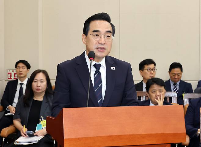 박홍근&nbsp;기획예산처 장관이 7월29일 국회에서 열린 재정경제기획위원회 전체회의에서 업무보고를 하고 있다. ⓒ연합뉴스