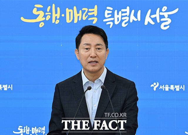 오세훈 서울시장이 20일 오전 서울 중구 서울시청 브리핑룸에서 김윤덕 국토부 장관과의 면담에 대한 입장을 밝히고 있다. /박헌우 기자