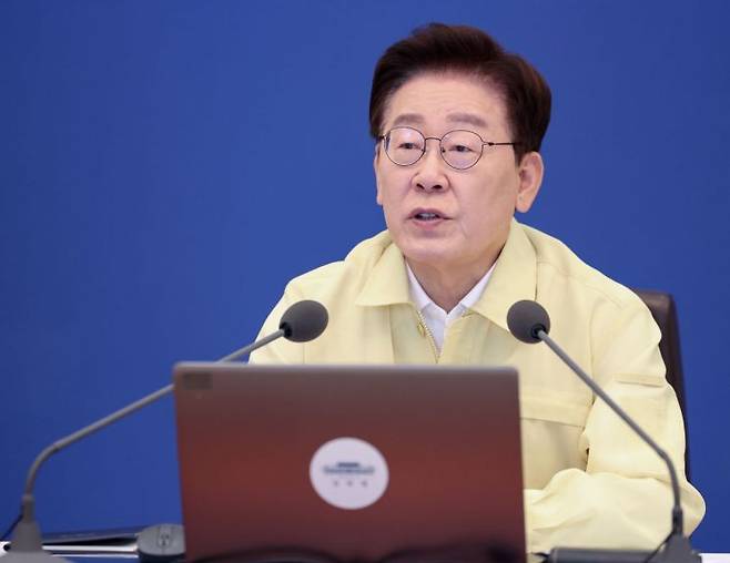 이재명 대통령이 18일 청와대에서 열린 제1회 을지국무회의에서 발언하고 있다. 2026.8.18 [청와대통신사진기자단] 연합뉴스