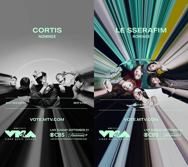 올해 2026 MTV VMA 후보에 K팝 아티스트가 다수 올라가며 이목을 집중시키고 있다/사진제공=MTV VMA