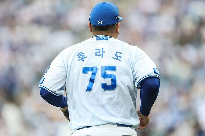 삼성 후라도가 7일 대구삼성라이온즈파크에서 열린 2026 KBO리그 LG전에서 마운드에 오르고 있다. 사진 | 삼성 라이온즈