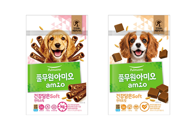 ▲풀무원 '풀무원아미오' 신제품 '건강담은 Soft 현미간식' 2종. 사진=풀무원