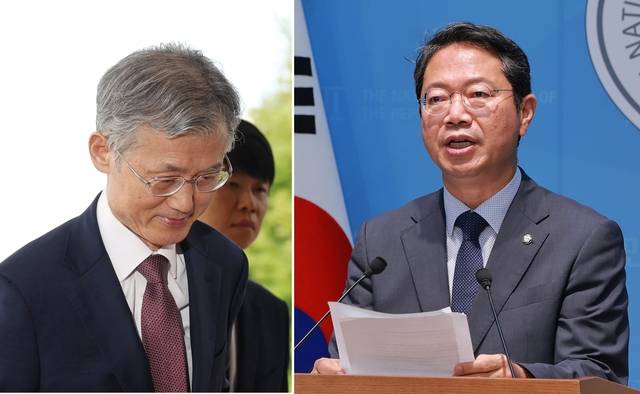 조희대(왼쪽) 대법원장·김승원 더불어민주당 의원[연합뉴스]