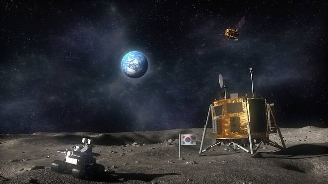 한국 달탐사 상상도.[한국항공우주연구원 제공]