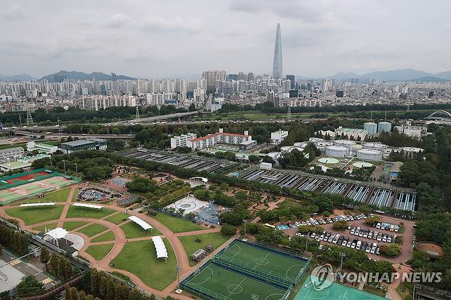 강남구 일원동 탄천물재생센터 부지의 모습 [연합뉴스 자료사진]
